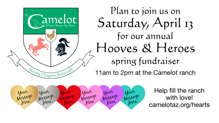 Please join us Saturday April 13 for our annual Hooves & Heroes spring fundraiser