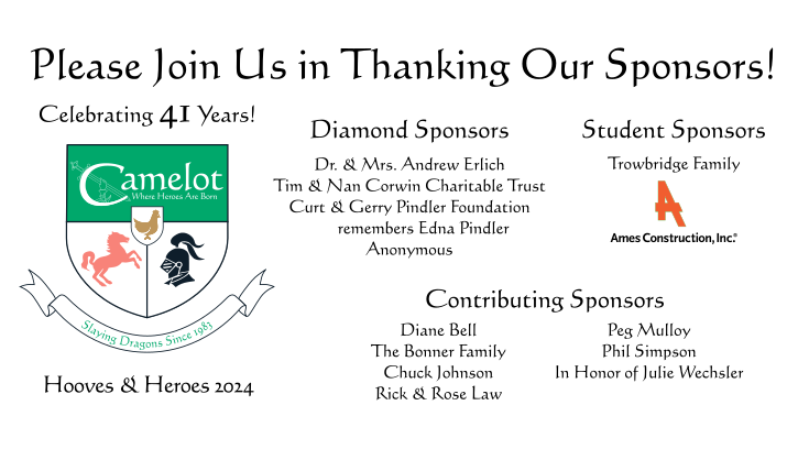 Please Join Us in Thanking Our Hooves & Heroes 2024 Sponsors!